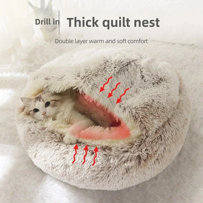 Plush pet bed