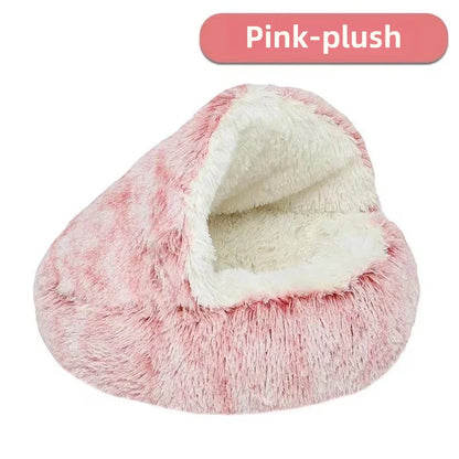 Plush pet bed