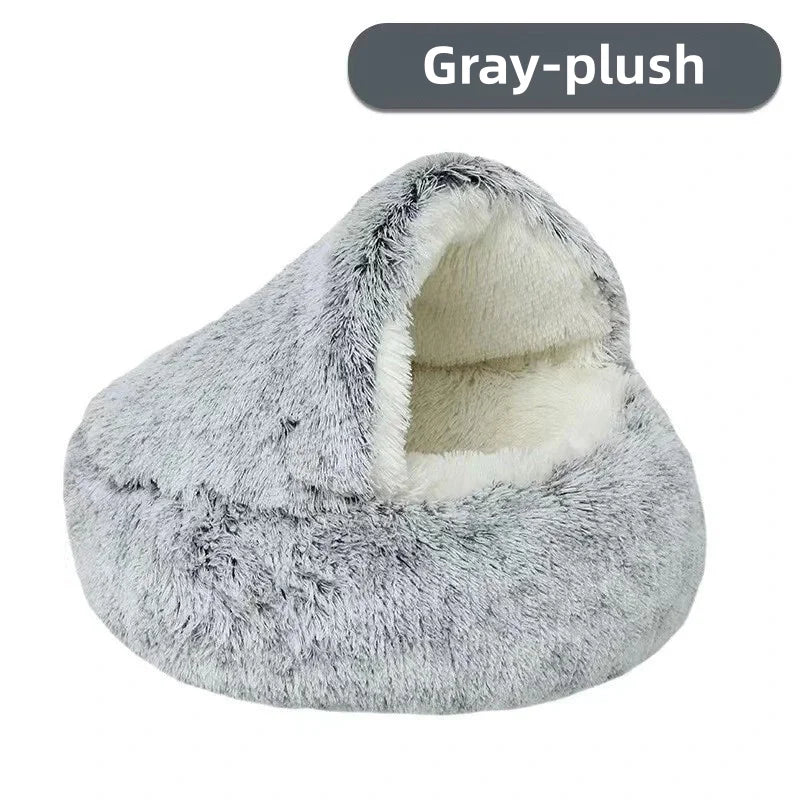 Plush pet bed