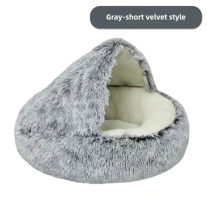 Plush pet bed