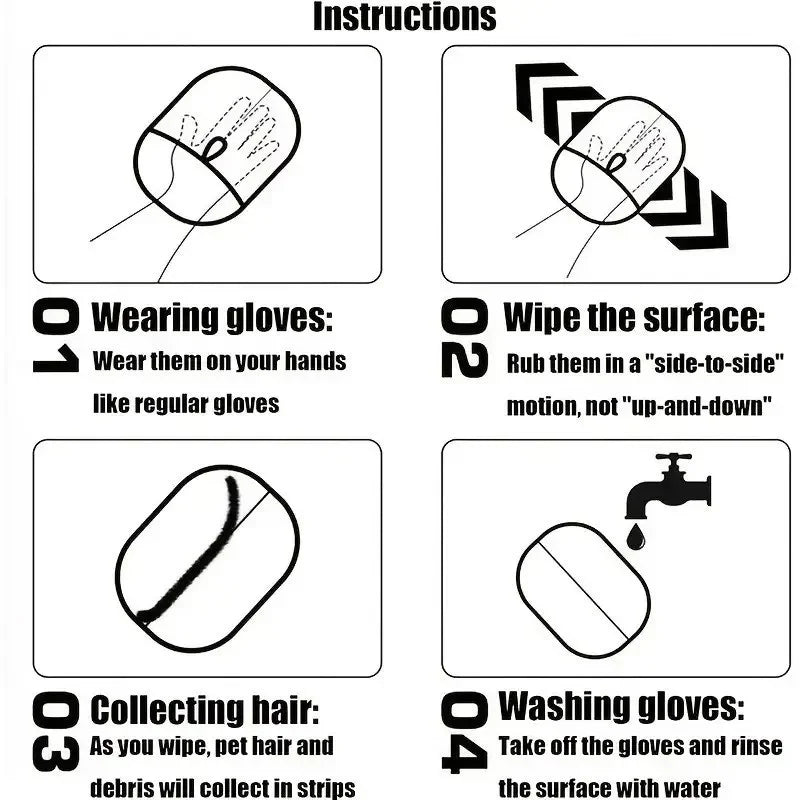 CatNest Store™ Double-Sided Pet Hair Removal Gloves