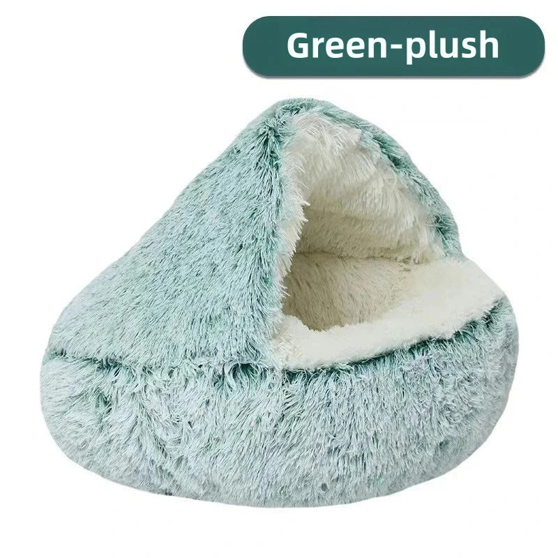 Plush pet bed