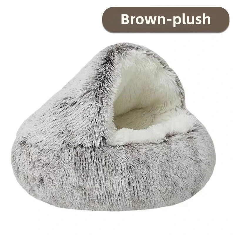 Plush pet bed
