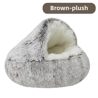 Plush pet bed