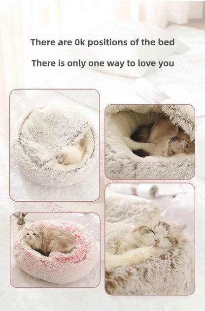 Plush pet bed